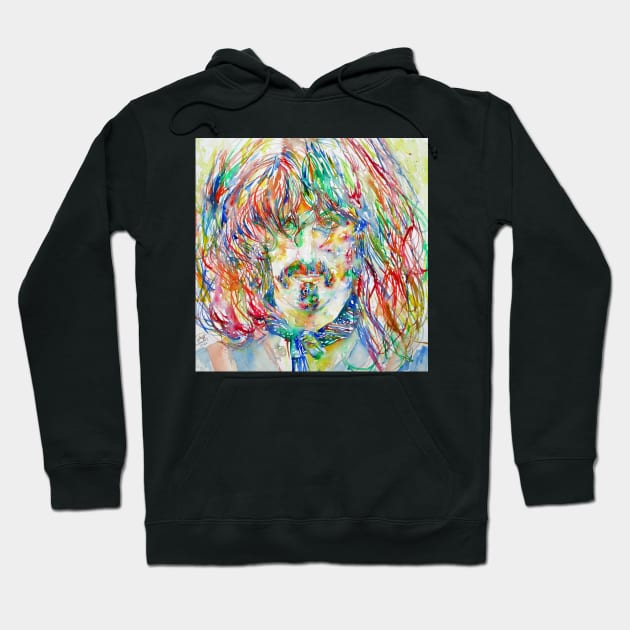 FRANK ZAPPA watercolor portrait .2 Hoodie by lautir